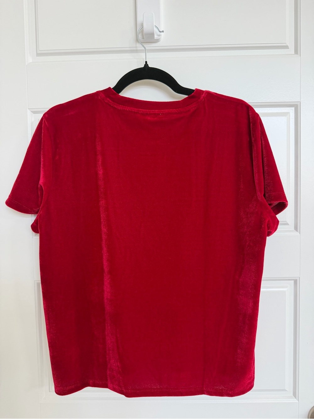 Madewell Red Velvet Short Sleeve Tee NWT Size XL Style ND583 - Picture 2 of 7